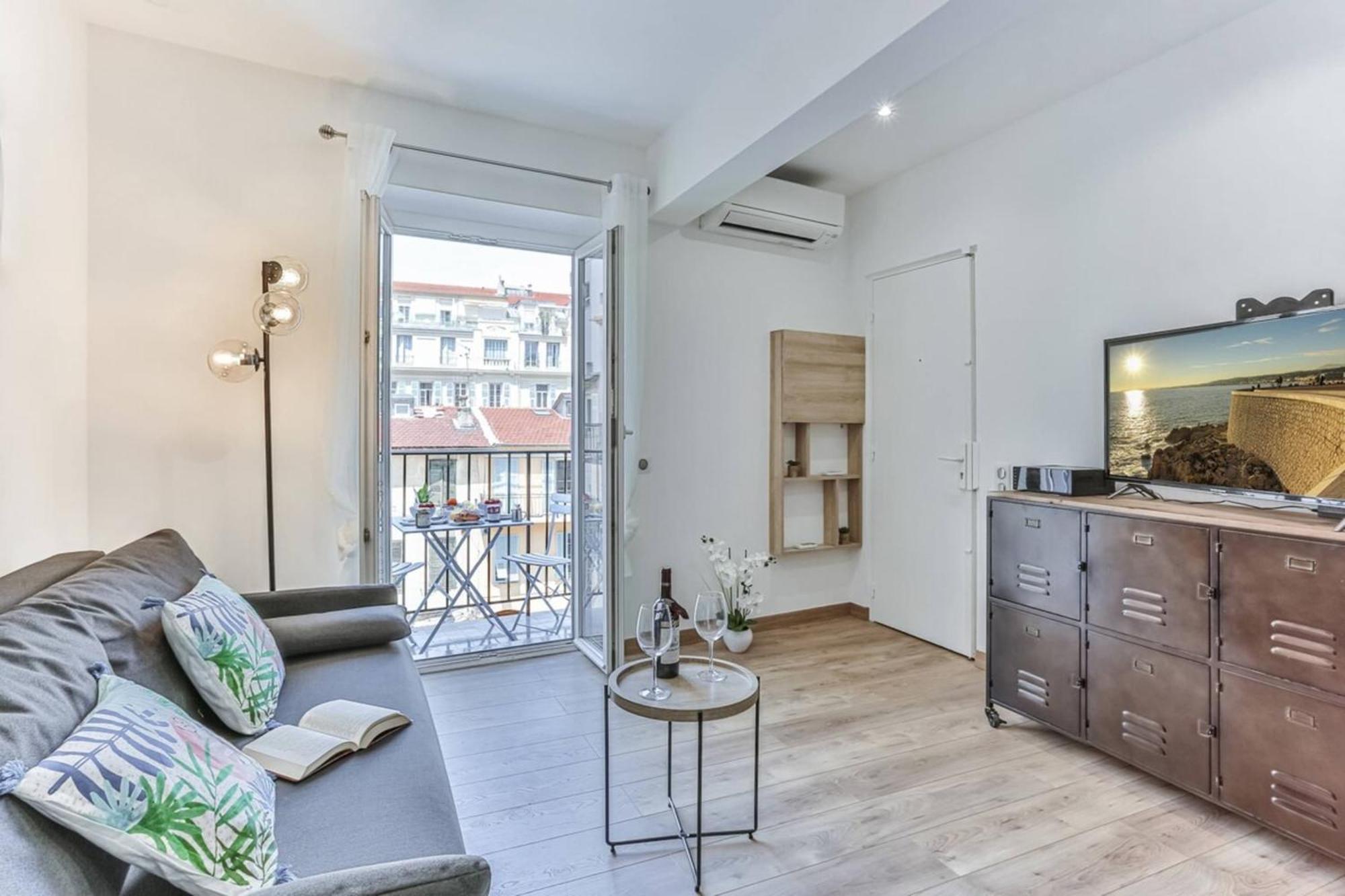 Ferienwohnung Massena Cours - Terrasse - Zone Pietonne Nizza Exterior foto